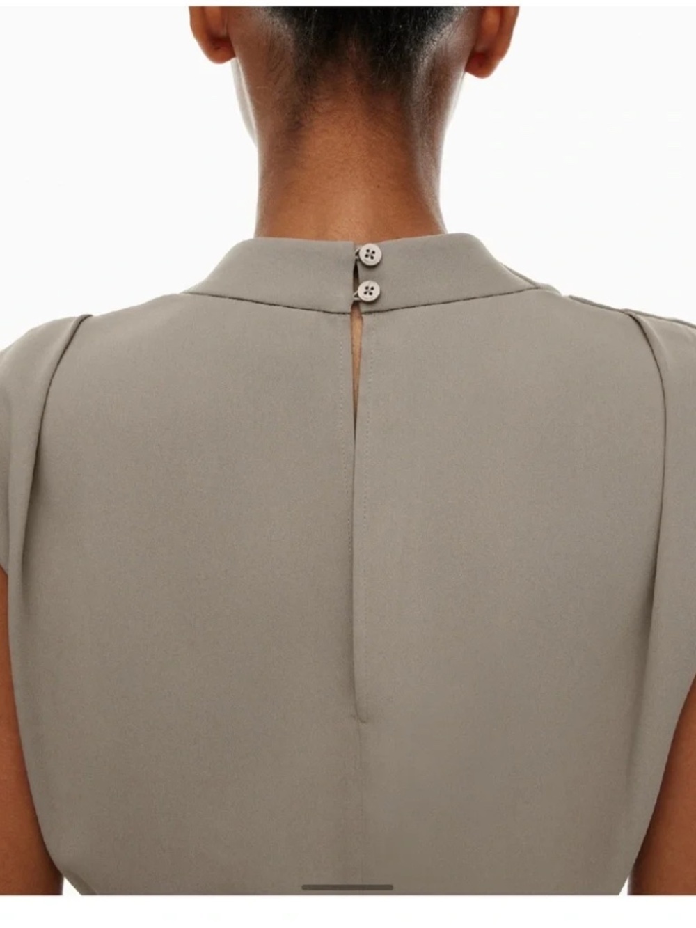Aritzia Babaton Carter Sleeveless Dress NWT Cowl Neck Draped Modern Taupe Medium - Picture 3 of 8